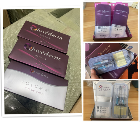 Juvederm enfrenta o enchimento cutâneo ácido hialurónico 2x1ml injetável do cuidado