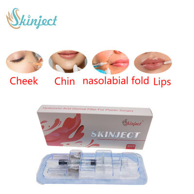 Enchimentos cutâneos ácidos hialurónicos profundos dos bordos 2ml de Skinject injetáveis