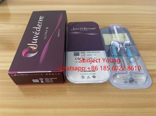Enchimentos faciais ácidos hialurónicos de Juvederm Ultra3 2x1ml cutâneos