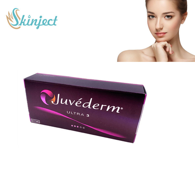 Enchimento cutâneo ácido hialurónico Juvederm ultra 3 do bordo da cara