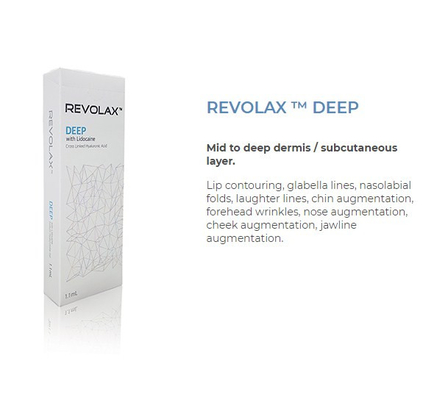 1,1 Ml Revolax com Ce cutâneo injetável PROFUNDO do enchimento da MULTA SUB-Q de Lido marcaram