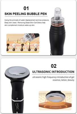 Black Pearl Skin Eye Management Hidrogénio Oxigénio Bolhas de limpeza da pele Moisturizante Máquina de beleza