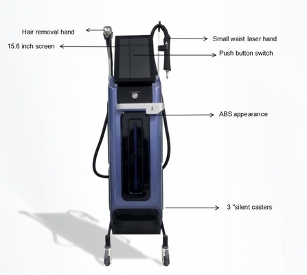 Rejuvenescimento da pele Máquina de remoção de pelos a laser 810nm Máquina de remoção de sobrancelhas e tatuagens a laser