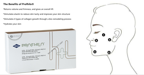 2 ml de preenchimento cutâneo cruzado PROFHILO Tratamento da pele antienvelhecimento Rosto branco Eficaz para o rejuvenescimento da pele
