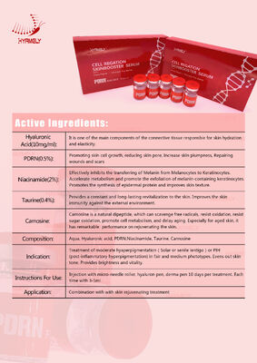 Séruns de PDRN brancos 3 ml 5 frascos solução de cuidados regenerativos da pele que apoia a síntese de colágeno e a cicatrização da pele