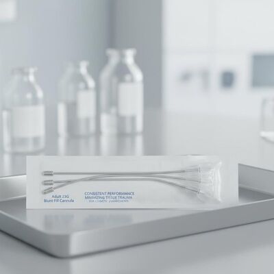 Cánulas de preenchimento contundente 23G para adultos que fornecem desempenho consistente e minimizam o trauma nos tecidos durante as melhorias cosméticas