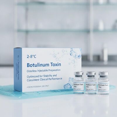 Preparação injetável de toxina botulínica 2-8°C inodora otimizada para estabilidade e desempenho clínico consistente