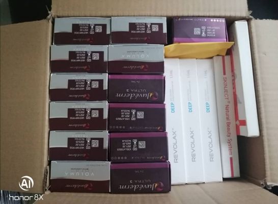 os enchimentos ácidos hialurónicos de 24mg/ml Juvederm enfrentam 2x1ml de enchimento