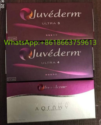 Enchimento cutâneo ácido hialurónico Juvederm enchimento da cara da ampliação de ultra 3 bordos