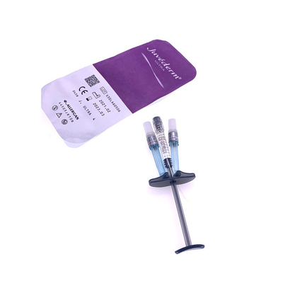 A cruz ligou o enchimento cutâneo ácido hialurónico para a cara Juvederm dos bordos