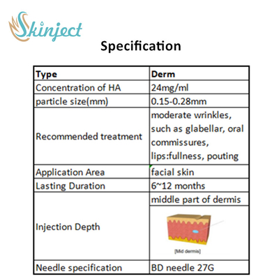 A cruz de Skinject 2ml ligou os enchimentos ácidos hialurónicos do bordo injetáveis