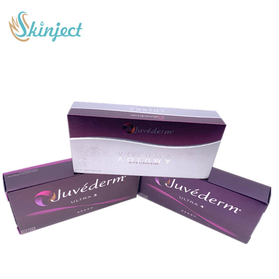 Enchimento cutâneo Nasolabial Juvederm ácido hialurónico Ultra3 dos bordos 2x1ml das dobras