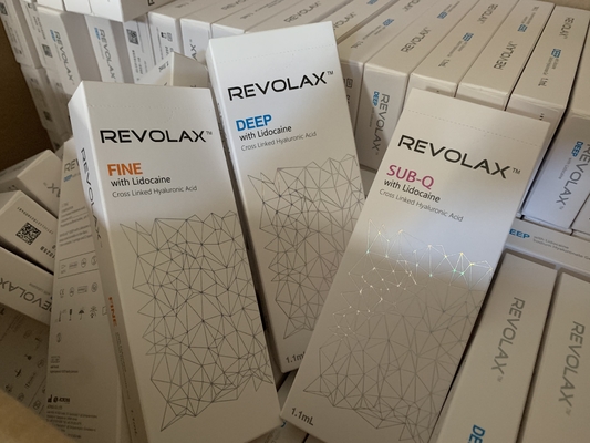 Enchimento ligado transversal HA injetável do bordo de 1,1 ML Revolax cutâneo