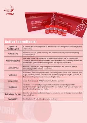 Pele que rejuvenesce o soro meso de PDRN Skinbooster para a regeneração do colagênio