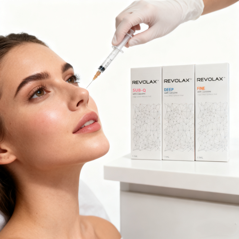 Preenchimento labial Revolax 1,1ml Deep Cross-Linked Gel Ácido Hialurônico Injeção Lábios Preenchimento Dérmico