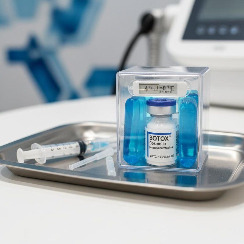 Forma em pó do Botox da Allergan mantida a 2-8°C, opção injetável para clínicas de estética e profissionais que buscam resultados consistentes