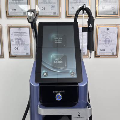 Depilação por laser de diodo Rejuvenescimento da pele Máquina de beleza Pico Laser 2 em 1